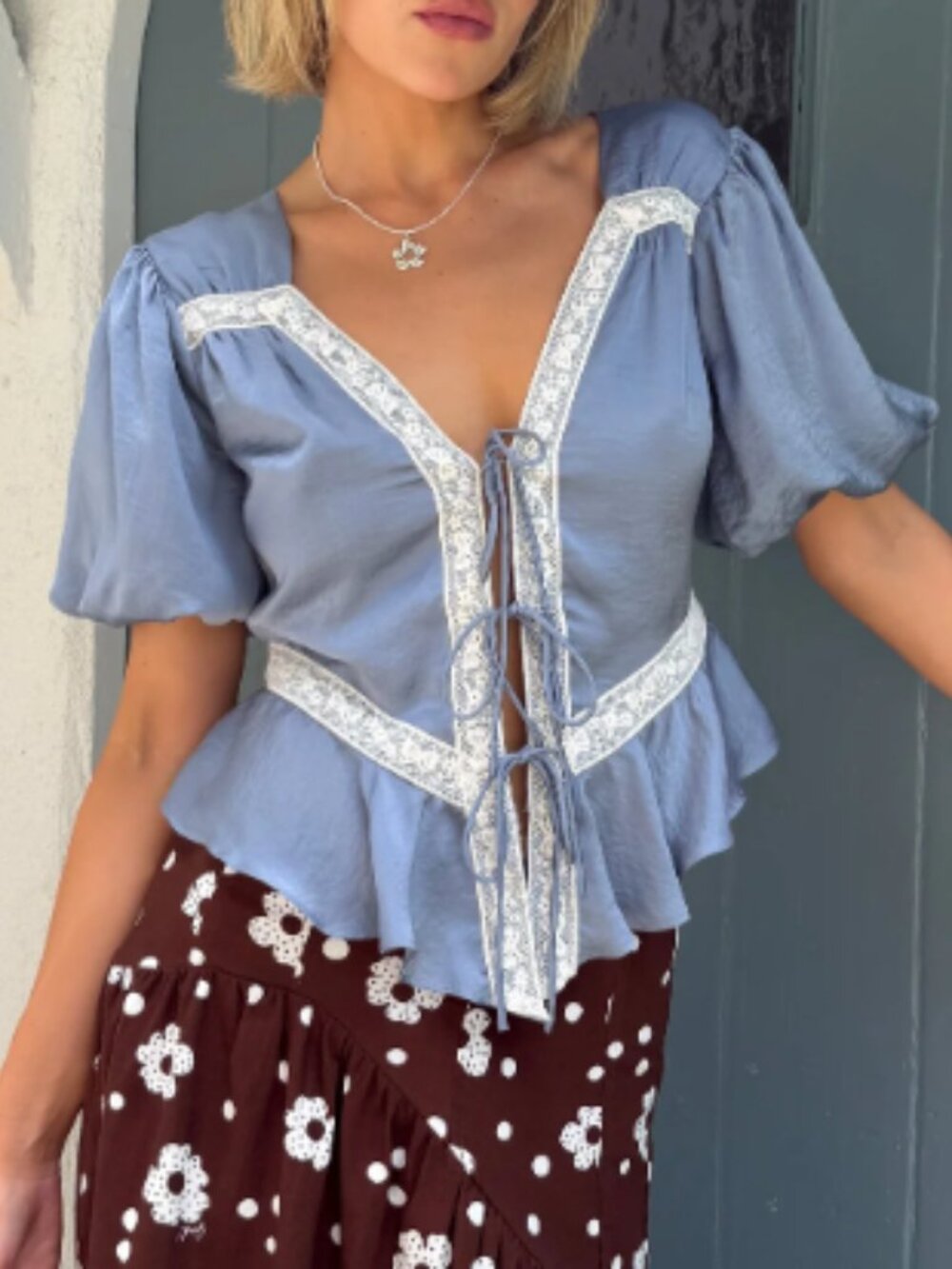 Octavia Top - Powder Blue - Lisa Says Gah